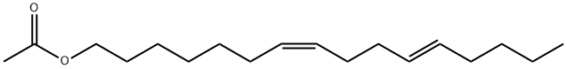 (Z,Z)-7,11-Hexadecadienyl acetate structural formula