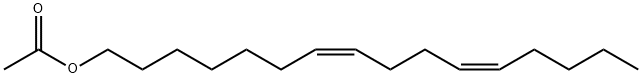 (Z,Z)-7,11-Hexadecadienyl acetate structural formula