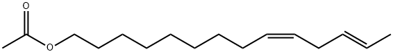 (9Z,12E)-9,12-Tetradecadien-1-ol acetate structural formula