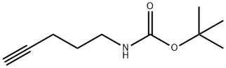 tert-Butyl N-(pent-4-yn-1-yl)carbamate structural formula
