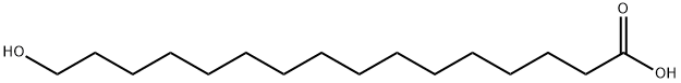 16-Hydroxyhexadecanoic acid structural formula