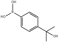 4-(2-hydroxypropan-2-yl)phenylboronic acid structural formula