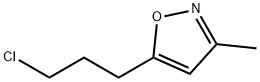 5-(3-chloropropyl)-3-methyl-1,2-oxazole structural formula