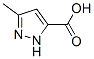 3-Methyl-1H-pyrazole-5-carboxylic acid structural formula